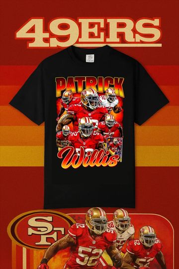 Discover Patrick Willis Shirt Retro San Francisco 49ers Vintage Bootleg Tee