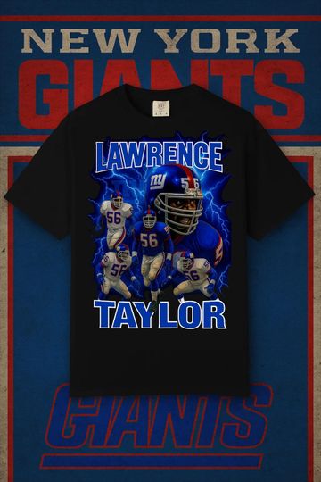 Discover Lawrence Taylor Shirt Vintage New York Giants Bootleg Football Tee