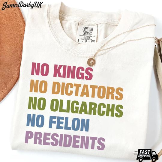 Discover No Kings in America Shirt, Anti Trump Shirt, Political Shirts, Anti Maga Shirts, Crown No Kings Shirt, Protest Shirts, Nope Kings Shirt
