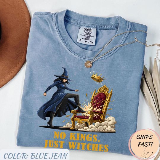 Discover No Kings Just Witches Funny Halloween T Shirt