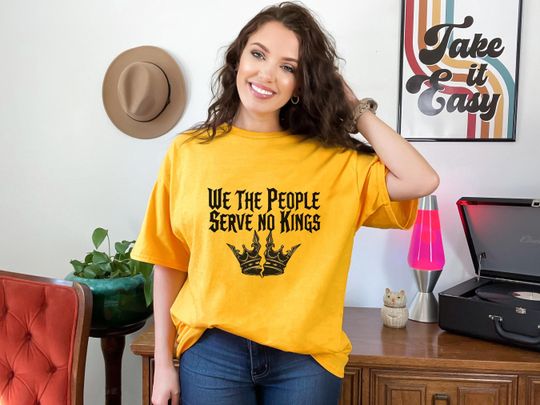 Discover We The People Serve No Kings Shirt  Political Statement Tee, Freedom Graphic Tee, No Kings America Shirt