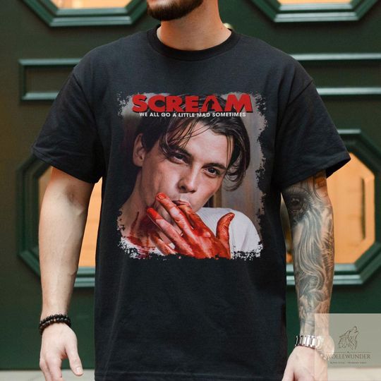 Discover Scream Movie Billy Loomis T-Shirt, Skeet Ulrich Horror Film Tee