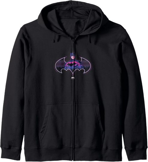 Discover DC Comics Batman Neon Glow Bat Logo Zip Hoodie