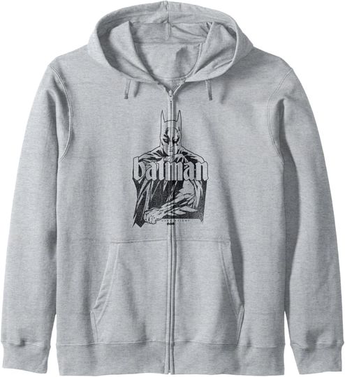 DC Comics Batman Dark Knight Gotham City Vigilante Poster Zip Hoodie, Gift For Fans