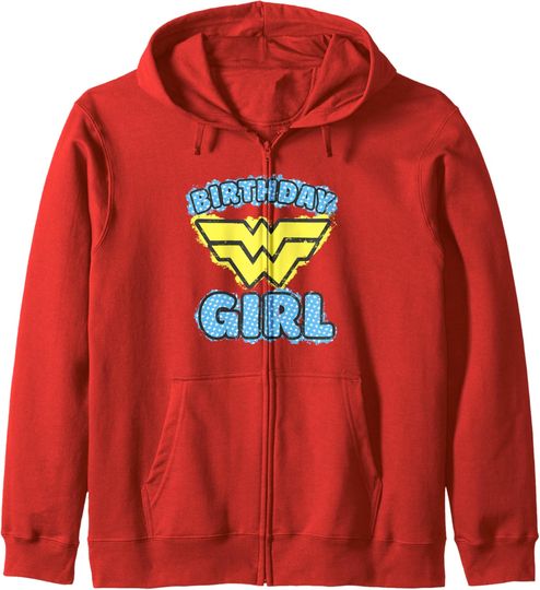 DC Comics Justice League Wonder Woman Birthday Girl Zip Hoodie, Gift For Fans