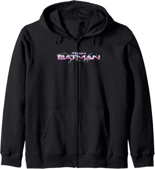 Discover DC Comics Batman Team Batman Electric Logo Zip Hoodie
