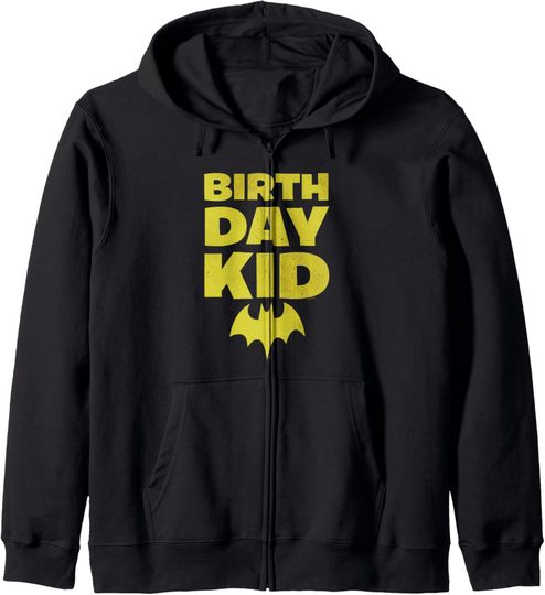 DC Comics Justice League Batman Birthday Kid Vintage Zip Hoodie, Gift For Fans