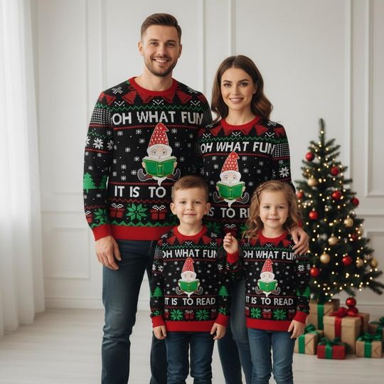 Discover Reading Christmas Ugly Sweater, Book Lover Holiday Sweater, Bibliophile Sweater For Men And Women, Xmas Gift