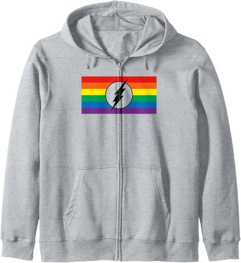 DC Comics Pride Justice League The Flash Pride Logo Zip Hoodie, Gift For Fans