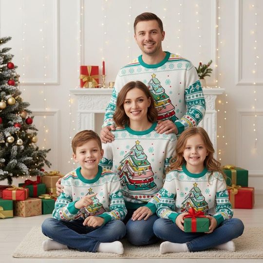 Discover Book Tree Christmas Ugly Sweater, Reading Lover Holiday Sweater, Librarian Xmas Sweater For Men And Women, Bookworm Christmas Gift