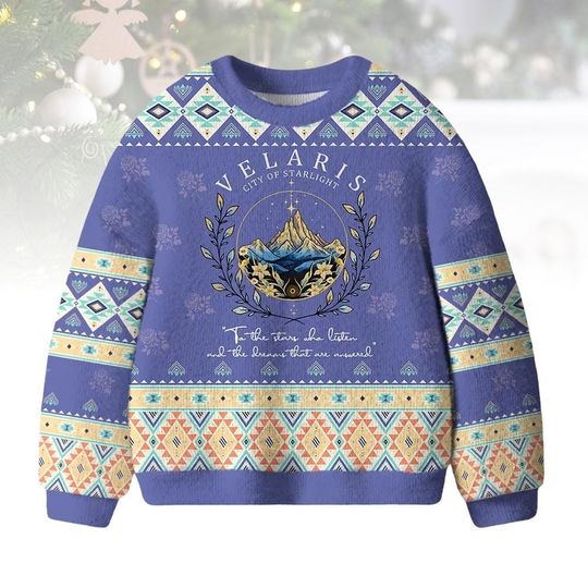 Discover Velaris Christmas Ugly Sweater, Acotar Holiday Sweater, Fantasy Christmas Sweater For Men And Women, Xmas Holiday Gift