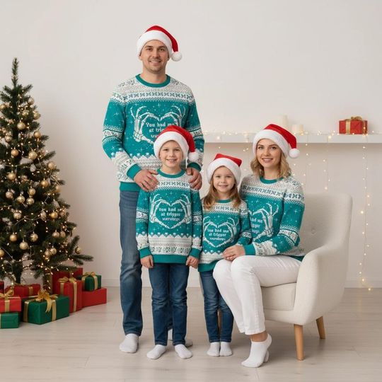 Discover Trigger Warnings Christmas Ugly Sweater, Skeleton Heart Holiday Sweater, Funny Book Lover Sweater For Men And Women, Christmas Gift