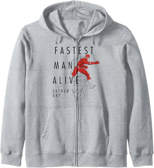 Discover DC Comics Father's Day Flash Fastest Man Alive Zip Hoodie
