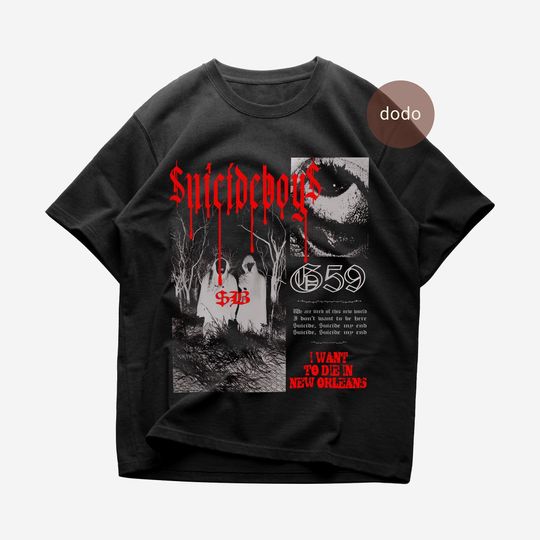 Discover Suicideboys T-Shirt - Rap Music Shirt - I Want to Die In New Orleans Album - Suicideboys Merch - Unisex Rapper Clothing