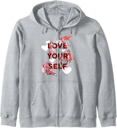 DC Comics Justice League Valentine's Day Love Your Self Zip Hoodie, Gift For Fans