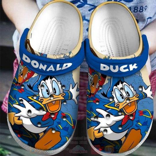 Funny Donald Duck Christmas Clogs Shoes, Donald Duck Shoes, Donald Clogs Shoes, Christmas Slipper, Merry Christmas, Funny Slippers.