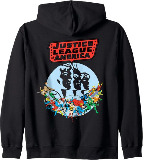DC Justice League America Splash Silver Age Zip Hoodie, Gift For Fans