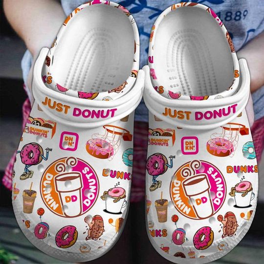 Just Dunkin Donuts Clogs Shoes, Lover Dunkin Donuts Shoes, Fan Dunkin Donuts Slipper, Funny Slippers.
