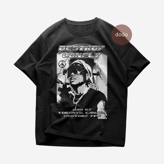 Discover Destroy Lonely T-Shirt - Rap Music Shirt - Off The Meter - Destroy Lonely Album Shirt - Destroy Lonely Merch - Unisex Rapper Clothing