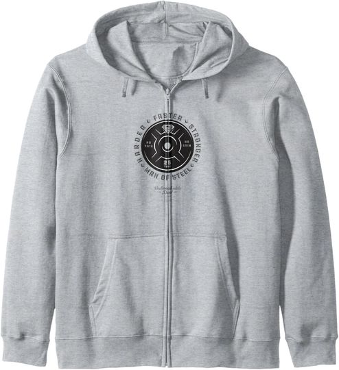 DC Comics Superman Man Of Steel Unbreakable Dad Zip Hoodie, Gift For Fans