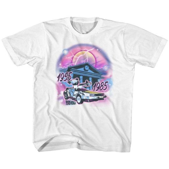 Discover Back to the Future Airbrush White Kids T-Shirt