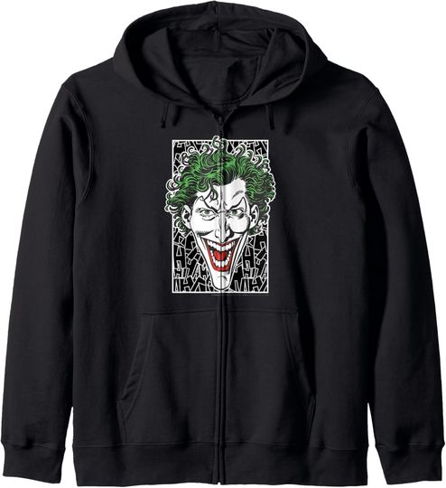 DC Comics Batman Joker Laughing Zip Hoodie, Gift For Fans