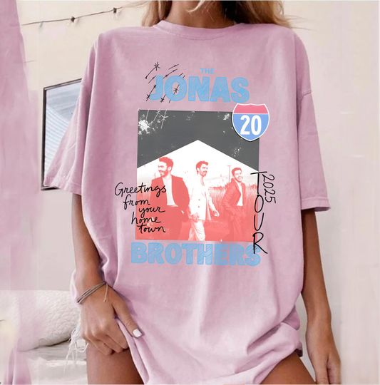 Discover Jonas Brothers 2025 Tour T-Shirt 20th Anniversary Tee