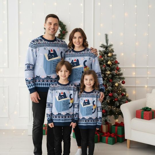 Discover Cat Christmas Ugly Sweater, Funny Cat Christmas Sweater, Animal Sweater