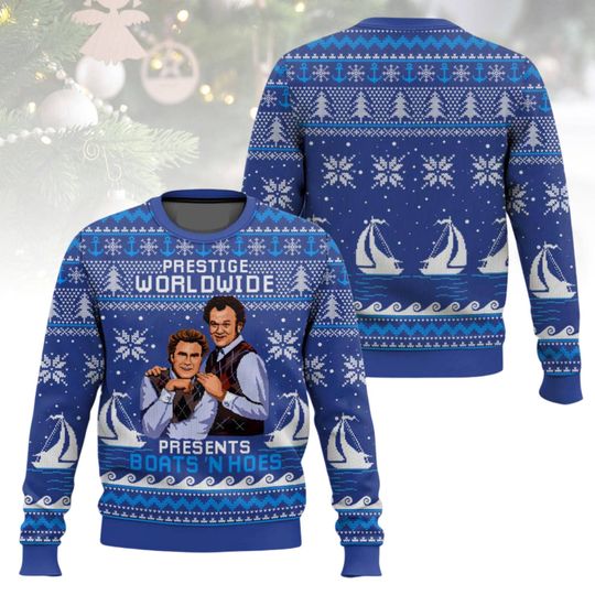 Step Brothers Ugly Christmas Sweater, Prestige Worldwide Sweater