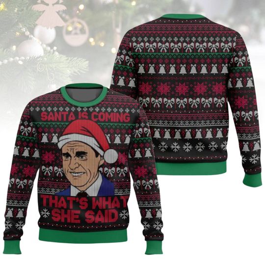 Discover The Office Christmas Ugly Sweater, Tv Show Holiday Sweater, Funny Christmas Sweater