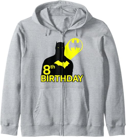 Discover DC Comics Batman 8th Birthday Silhouette Zip Hoodie