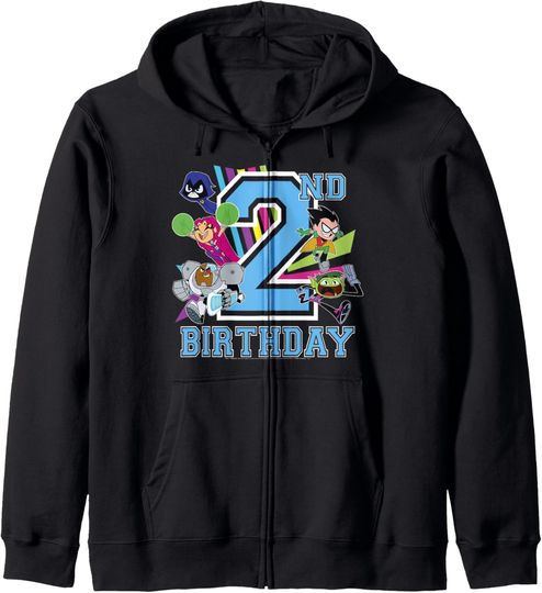 Discover DC Comics Teen Titans Go! 2nd Birthday Zip Hoodie, Gift For Fans