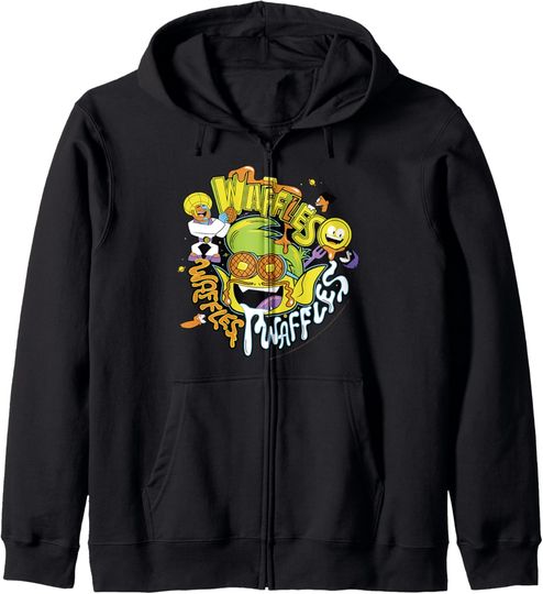 Discover DC Comics Teen Titans Go! Beast Boy Waffles Waffles Waffles Zip Hoodie, Gift For Fans