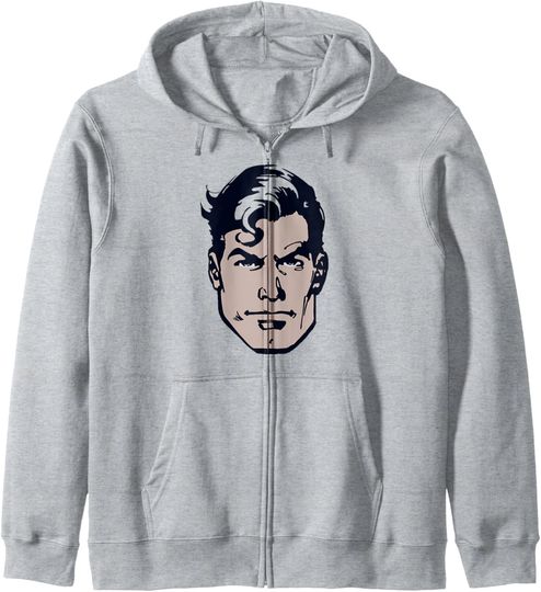 DC Comics Superman Large Chest Portrait Zip Hoodie, Gift For Fans