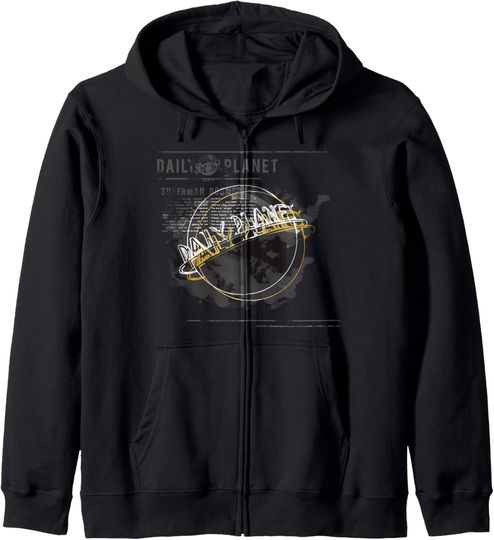 Discover DC Comics Superman Daily Planet Circle Poster Zip Hoodie, Gift For Fans