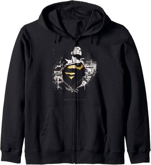 DC Comics Superman Torn Shirt Poster Zip Hoodie, Gift For Fans