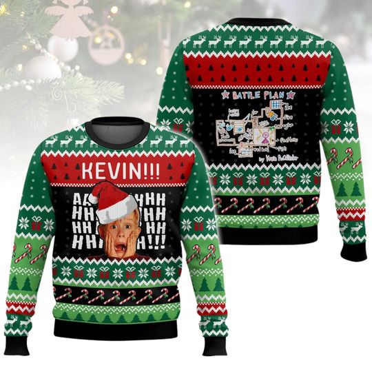 Discover Alone Ugly Christmas Sweater, Kevin Holiday Gift for Men Women