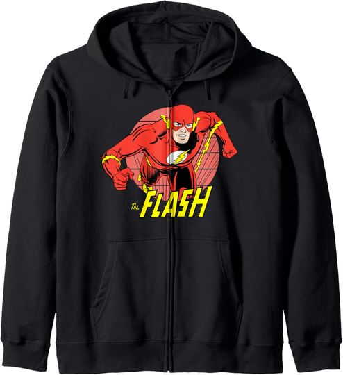 DC Comics The Flash Running Portrait Zip Hoodie, Gift For Fans