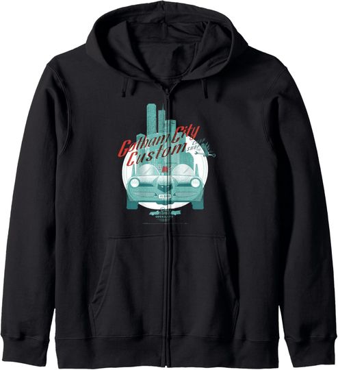 DC Comics Gotham City Customs Shop Poster Zip Hoodie, Gift For Fans