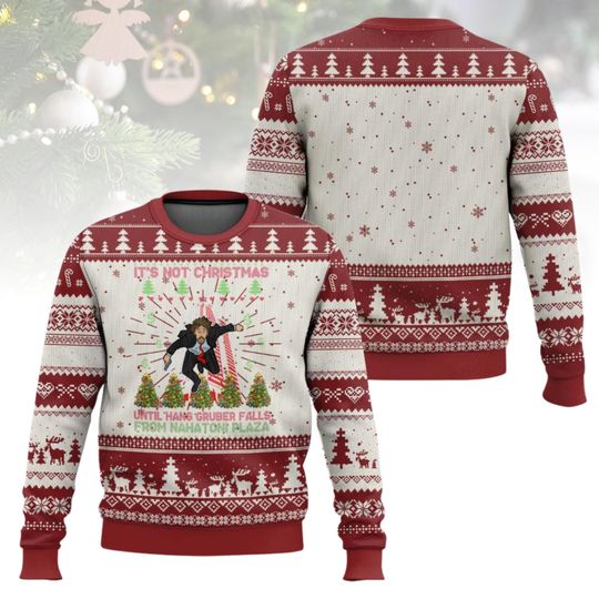 Die Hard Ugly Christmas Sweater, Hans Gruber Sweater, Xmas Movie Gift