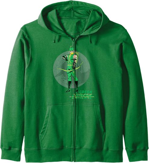Discover DC Comics Green Arrow Target Background Zip Hoodie, Gift For Fans