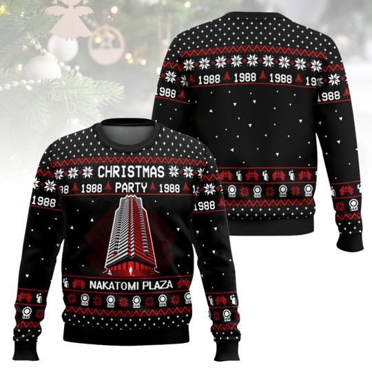 Discover Die Hard Ugly Christmas Sweater, Nakatomi Plaza Sweater, Xmas Movie Gift