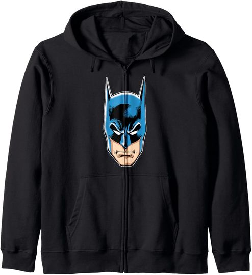 Discover DC Comics Batman Retro Mask Zip Hoodie, Gift For Fans