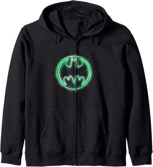 Discover DC Comics Batman Smokey Green Symbol Zip Hoodie, Gift For Fans