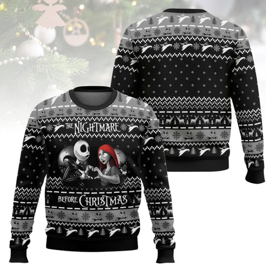 Nightmare Before Christmas Ugly Christmas Sweater, Jack Skellington Sweater