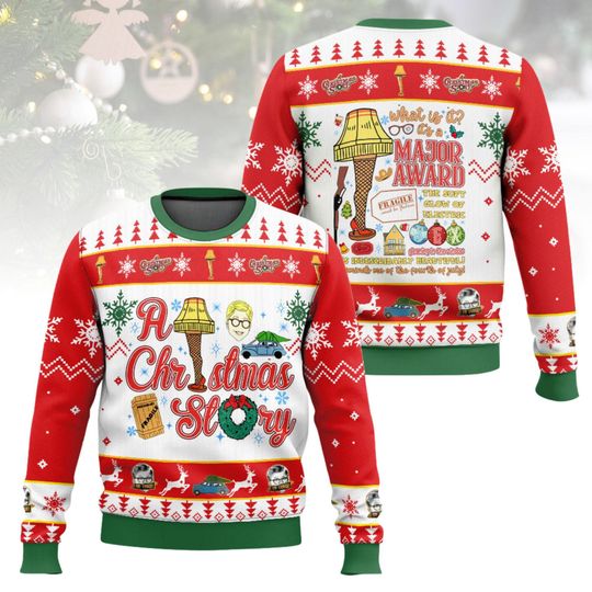 A Christmas Story Ugly Christmas Sweater, Leg Lamp Sweater