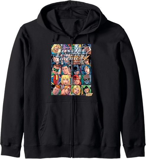 DC Comics Justice League Hero Box Up Poster Zip Hoodie, Gift For Fans