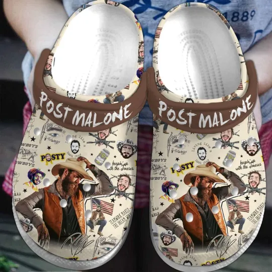 Post Malone Clogs for Men and Women, Gift for Fans