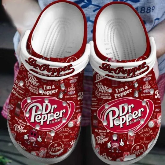 Discover Dr Pepper Drink Clogs Shoes Unisex Comfortable Footwear