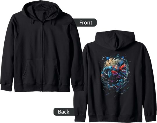 Discover Superman Breaking Space Zip Hoodie, Gift For Fans